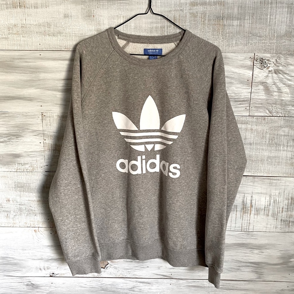 Adidas Gray Logo Sweatshirt